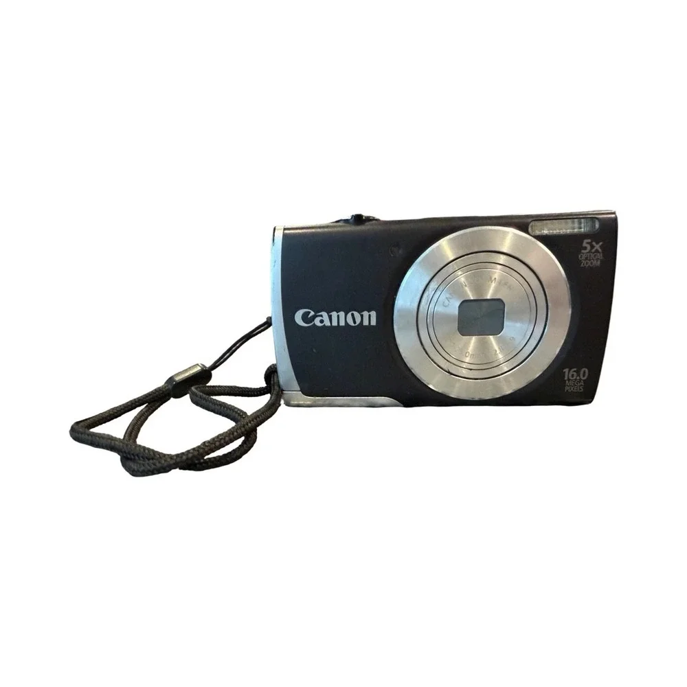 Canon PowerShot A2500 16.0MP Digital Camera 5x Optical Zoom HD Black Silver